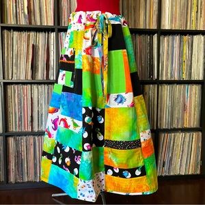 dinosaur skirt patchwork shakedown phish festival couture hippie 90s y2k 🦕⭕️🦖